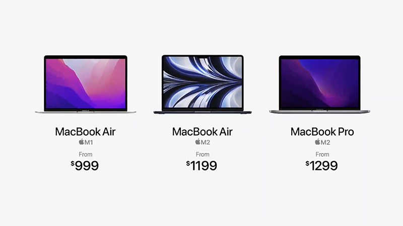 MacBook Air M2 2022 có giá từ 1.199 USD